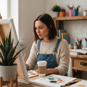 Cozy workspace with a business owner using a laptop for Xero migration services